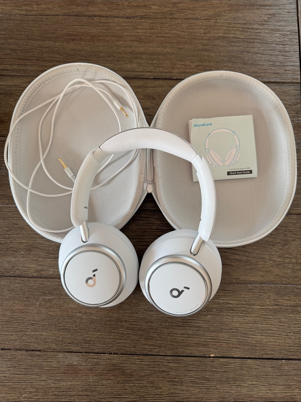 Soundcore White Q45 Over-Ear Wireless Headphones